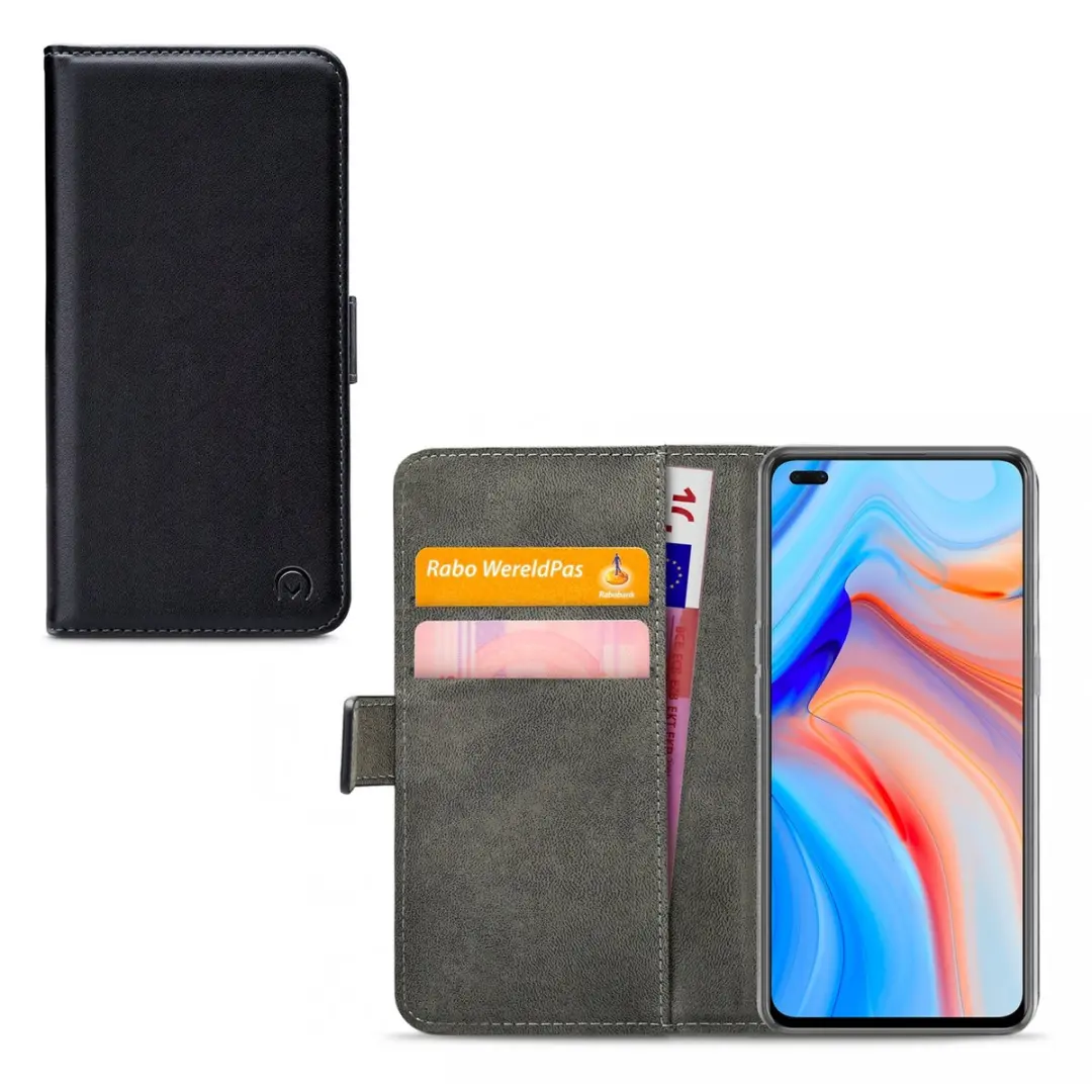 Mobilize Oppo Reno 4 5G Bookcase Hoesje - Effen Zwart