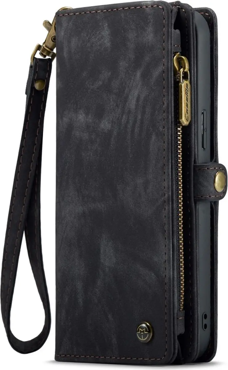 CaseMe 008 iPhone 16 Pro Hoesje - 2-in-1 Book Case & Portemonnee - Zwart