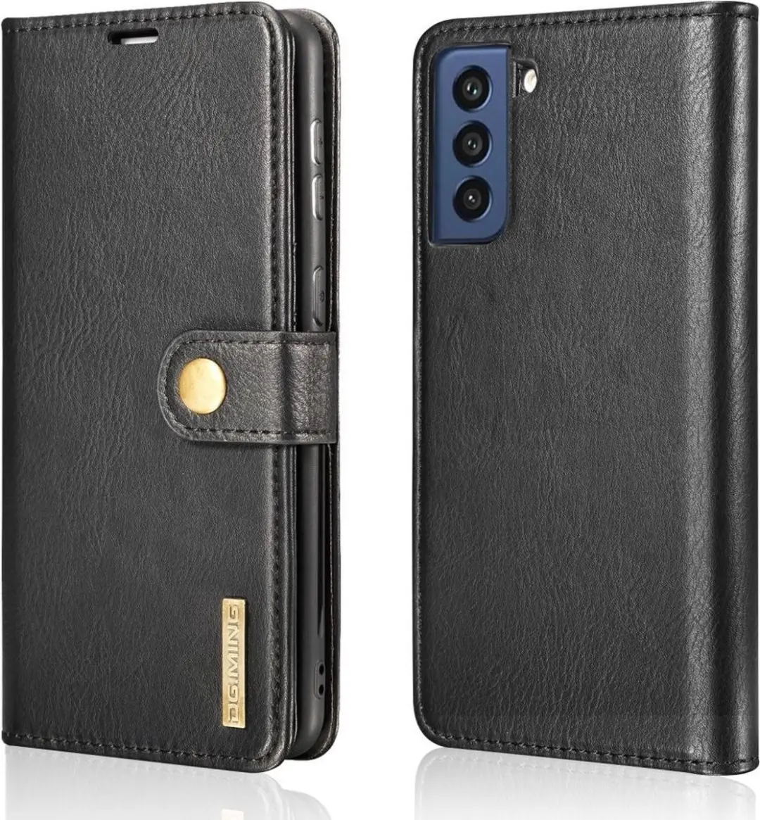 DG.MING Book Case Hoesje Zwart - 3 Pasjes - Samsung Galaxy S21 FE
