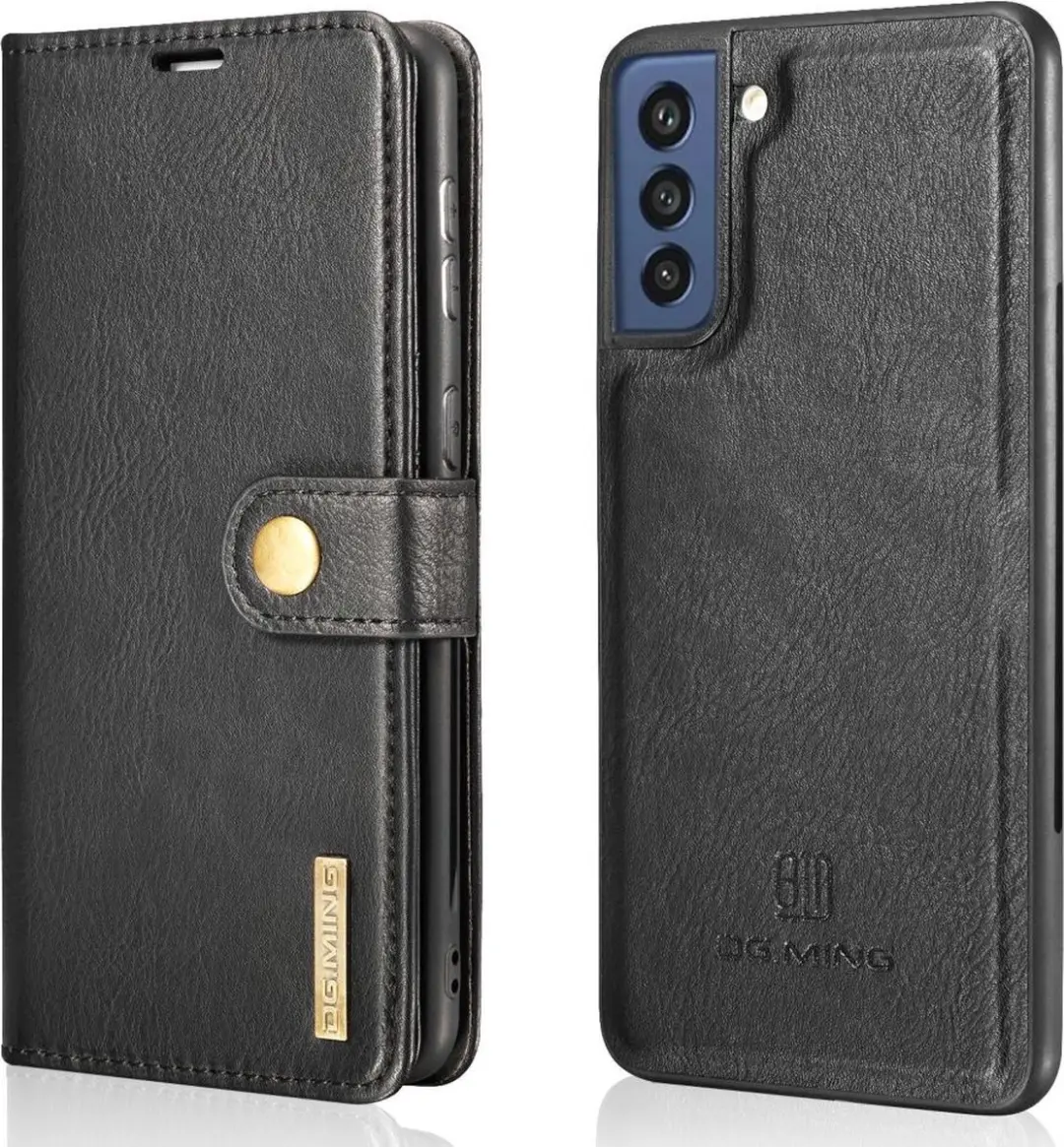 DG.MING Book Case Hoesje Zwart - 3 Pasjes - Samsung Galaxy S21 FE