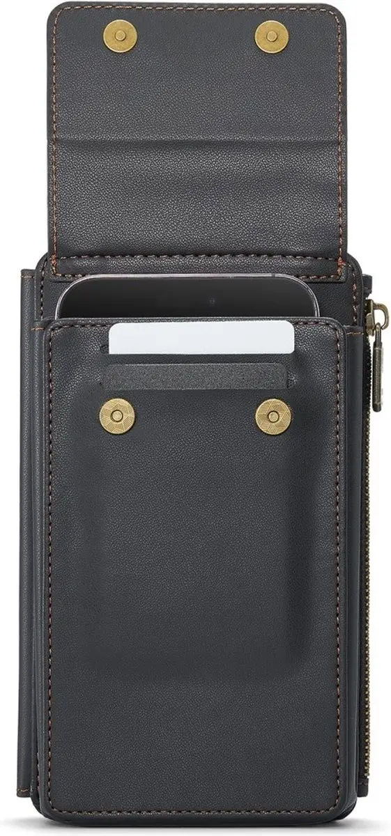 Caseme Me50 Crossbody Telefoontasje - 10 Pasjes - Zwart - afbeelding 6 van 6
