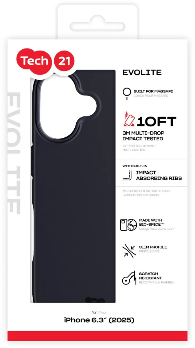 Tech21 iPhone 17 EvoLite T21-11308 Hoesje - Zwart