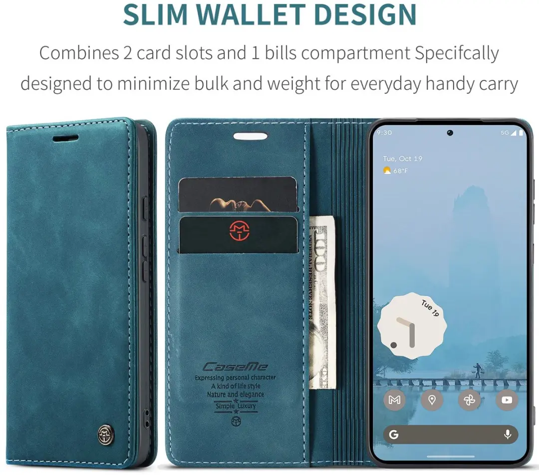 Caseme 013 Book Case Hoesje Google Pixel 10a - Blauw
