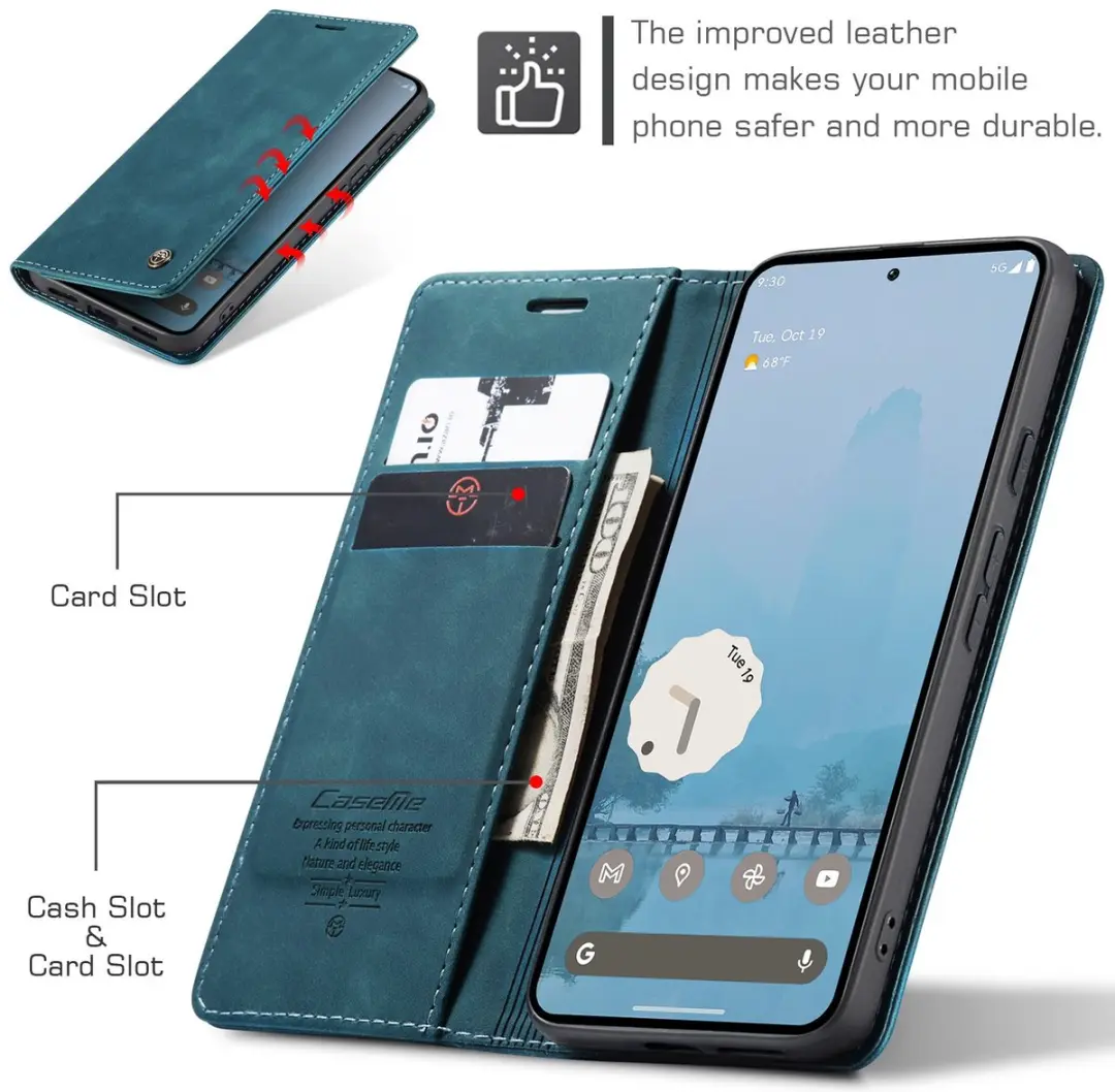 Caseme 013 Book Case Hoesje Google Pixel 10a - Blauw
