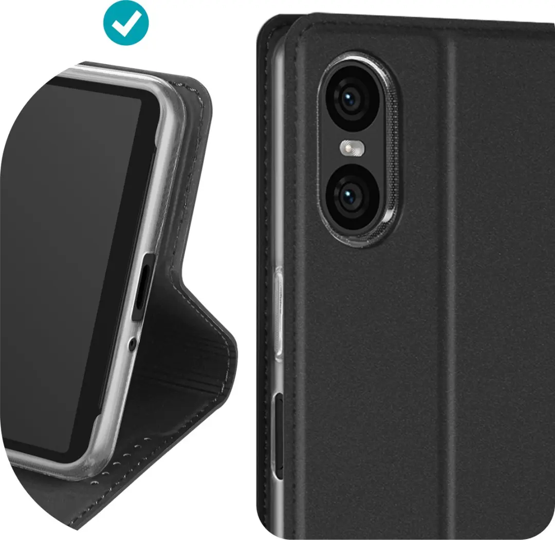 Dux Ducis Telefoonhoesje FOLIO-PRO-BK-XP106 - Sony Xperia 10 VI - Zwart - afbeelding 3 van 6