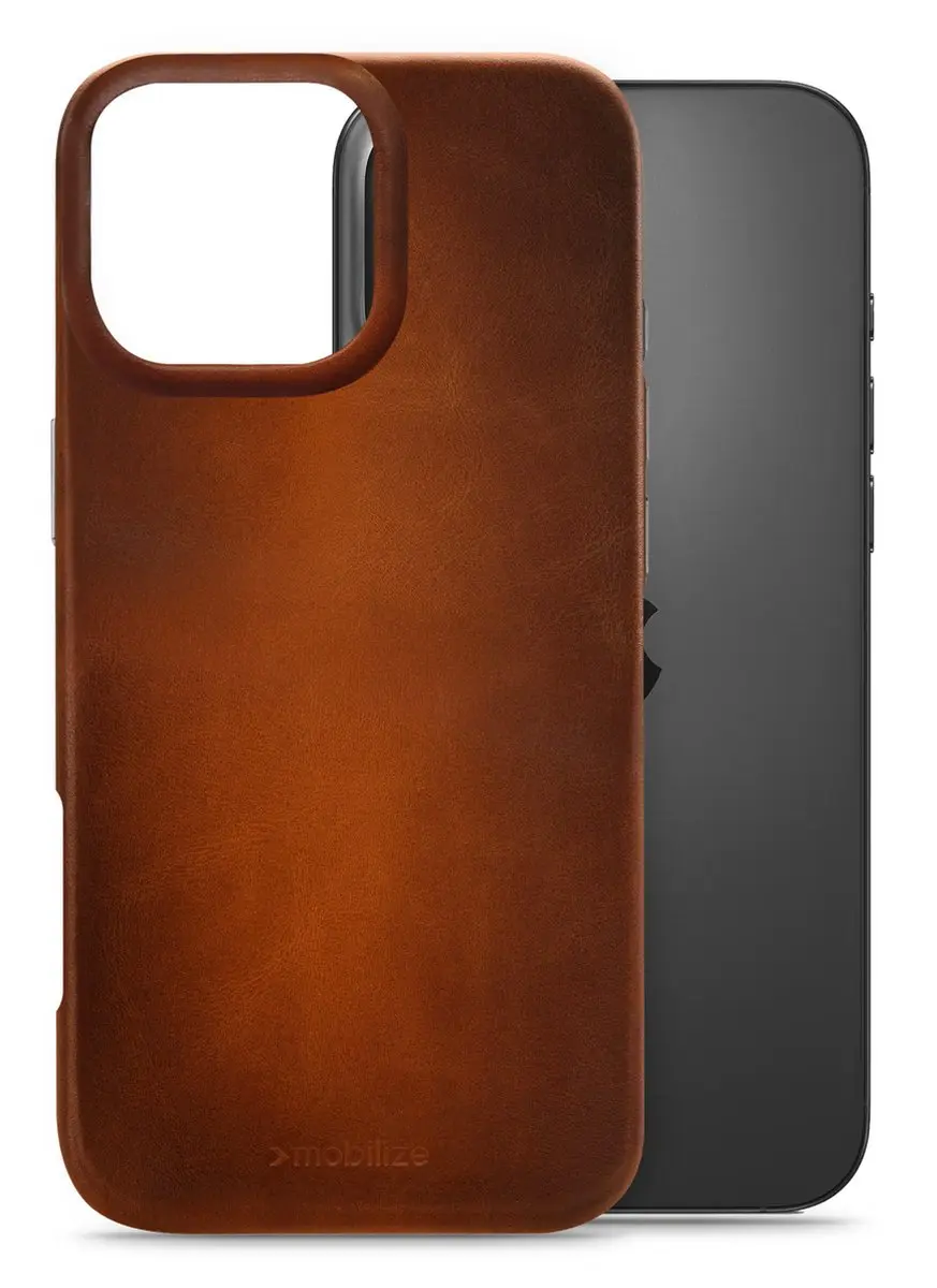 Mobilize iPhone 16 Pro Max Hoesje MagSafe - Cognac Leer