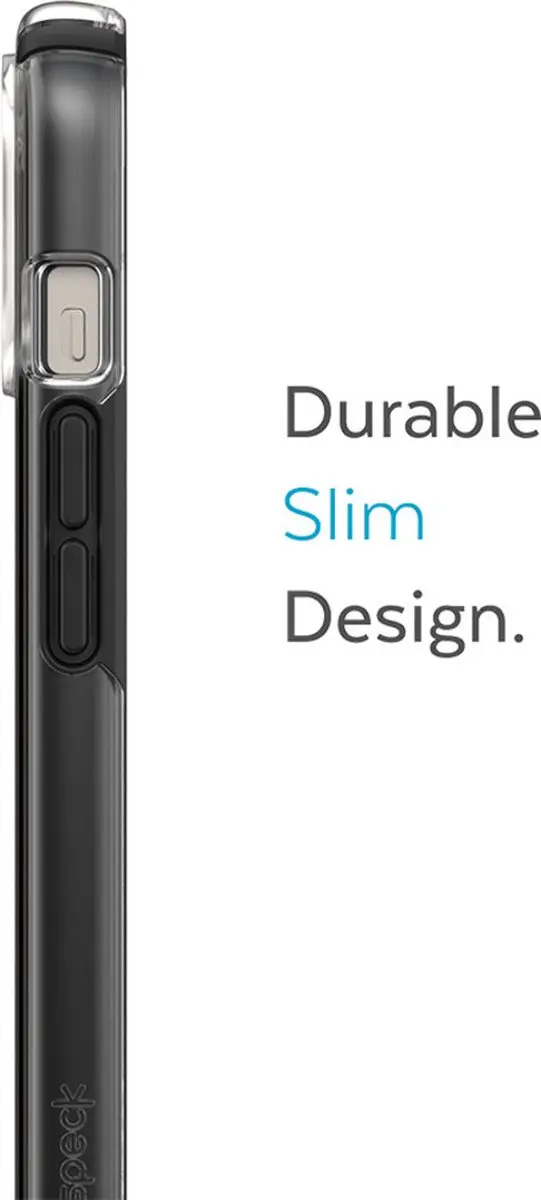 Speck Presidio Perfect Clear iPhone 14/15 Plus - Zwart/Transparant - afbeelding 6 van 6