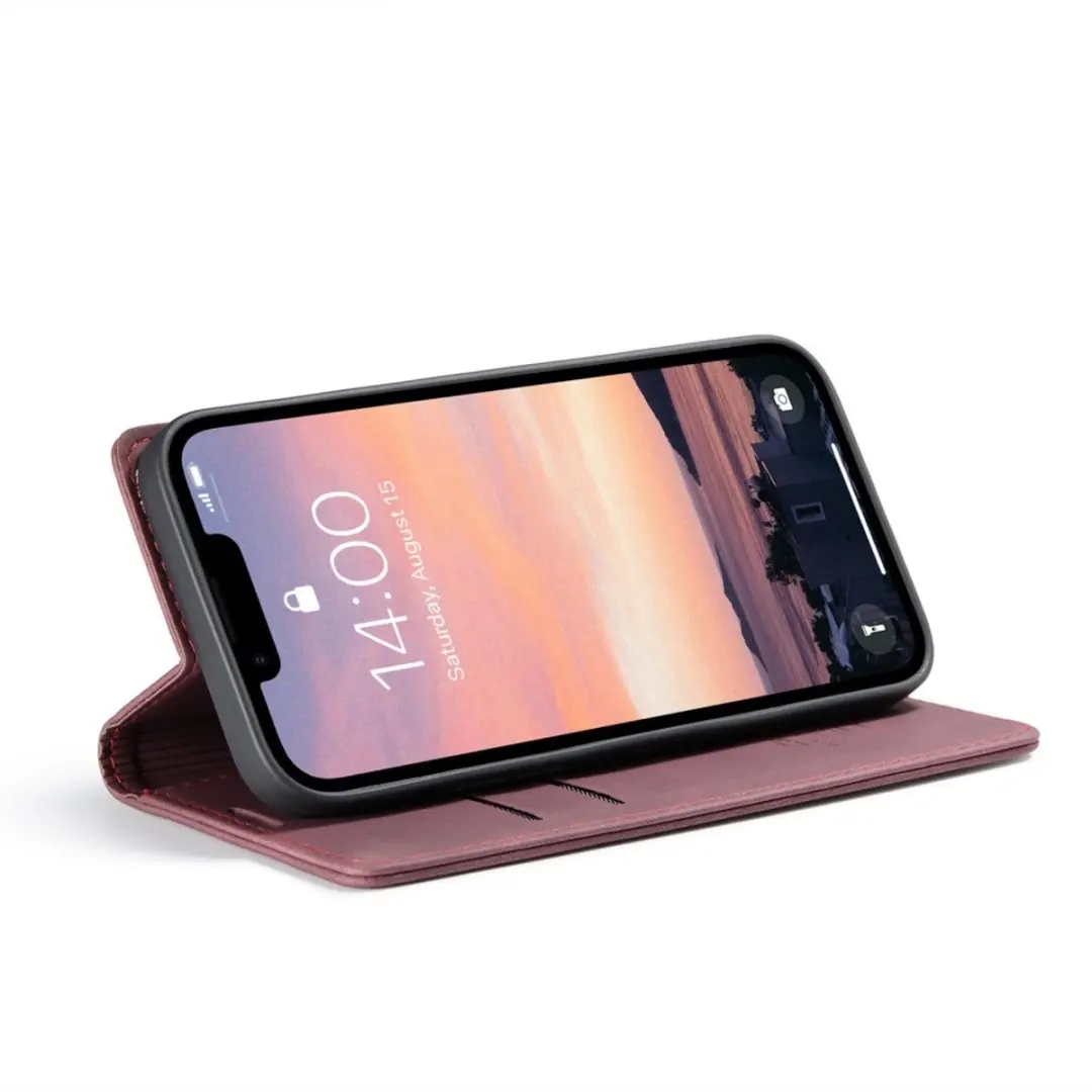 Caseme 013 Book Case iPhone Hoesje - Bordeaux