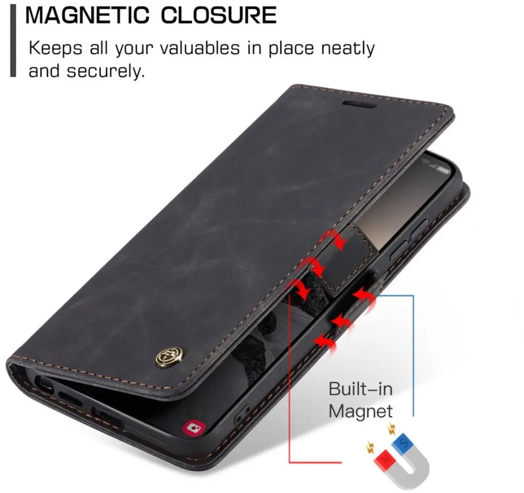 Caseme 013 Hoesje Samsung Galaxy S26 Ultra - Book Case - 2 Pasjes - Zwart