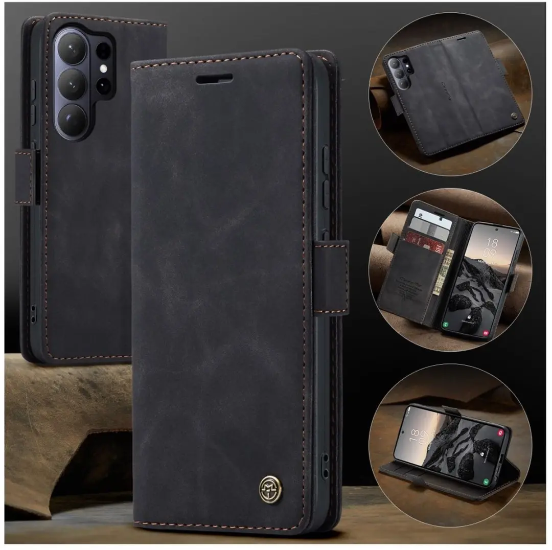 Caseme 013 Hoesje Samsung Galaxy S26 Ultra - Book Case - 2 Pasjes - Zwart - afbeelding 6 van 6