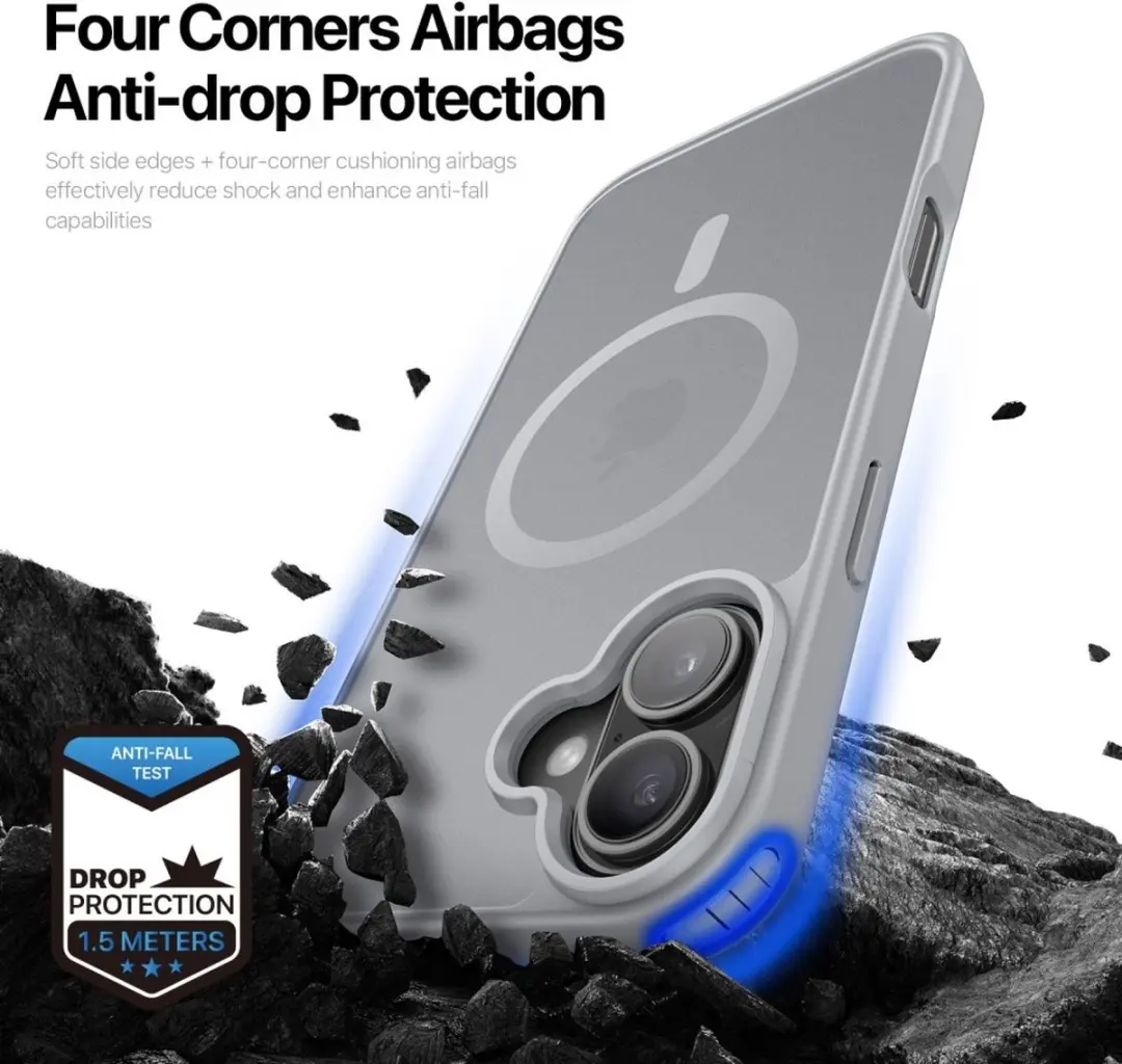 Dux Ducis Yind Serie Back Cover iPhone 16 Plus - Grijs