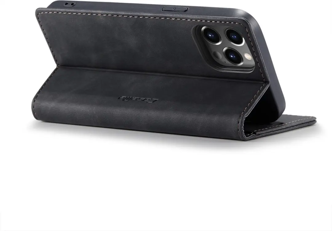 Caseme Luxe Bookcase Apple iPhone 13 Pro Max - 6 Stuks - Zwart - afbeelding 6 van 6