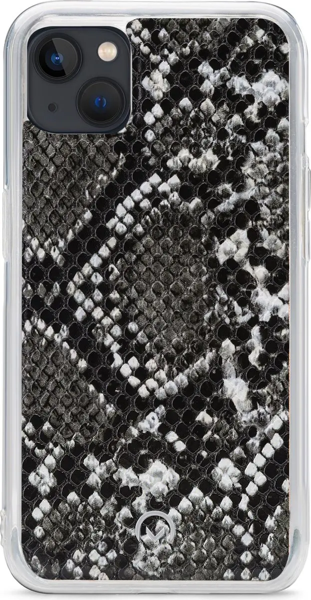 Mobilize iPhone 13 Mini Clutch Case - Slangenprint Zwart - 4 Pasjes