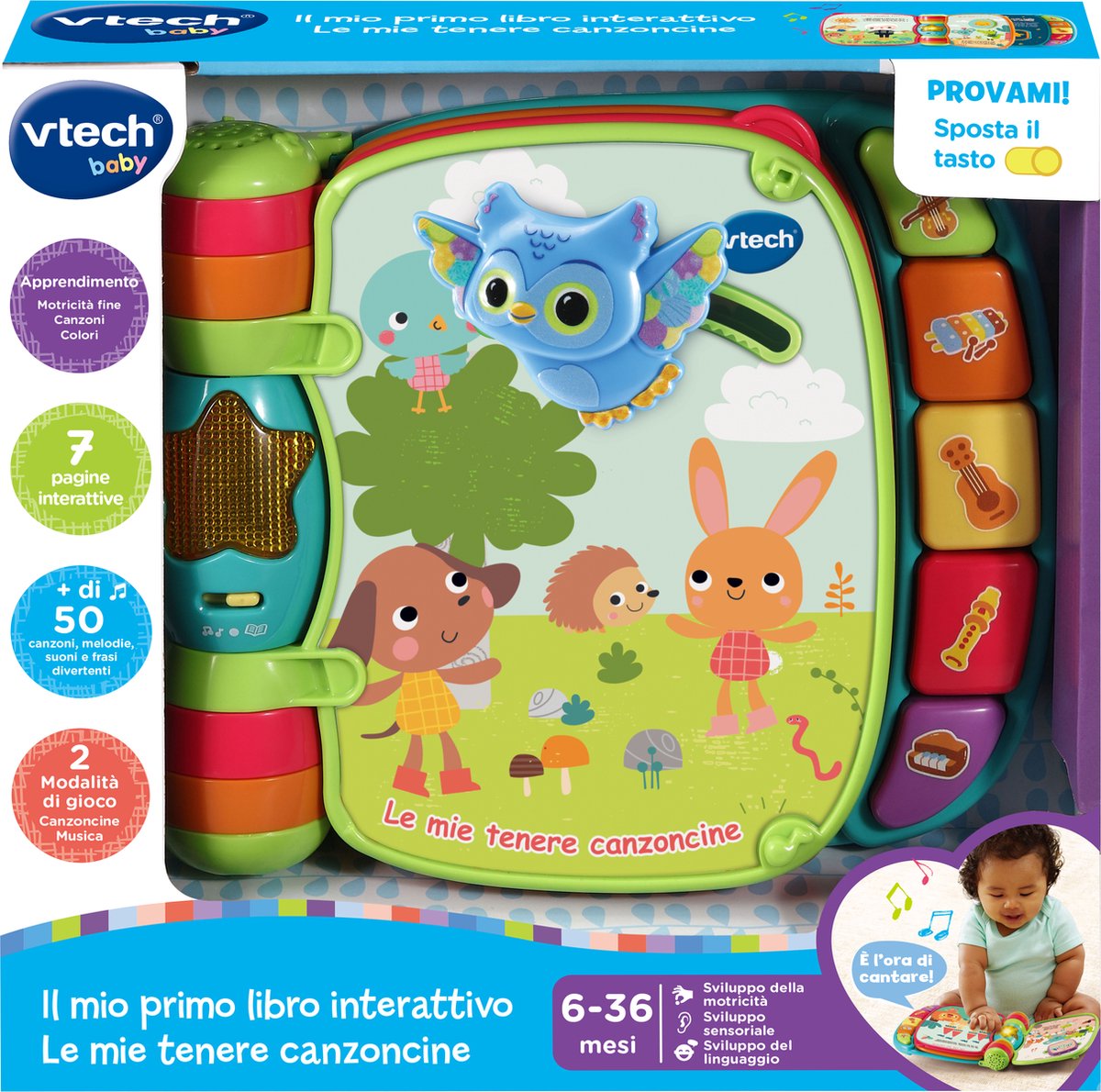 VTech Baby 80-166779, 0,5 jaar, Geluid, Spreekfunctie, Batterijen vereist, AAA, Synthetisch