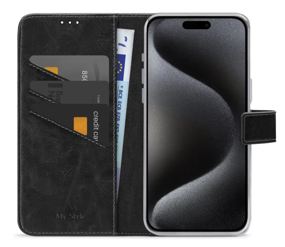 My Style MSFWLT1513 Telefoonhoesje iPhone 15 Pro Max - Zwart - afbeelding 6 van 6
