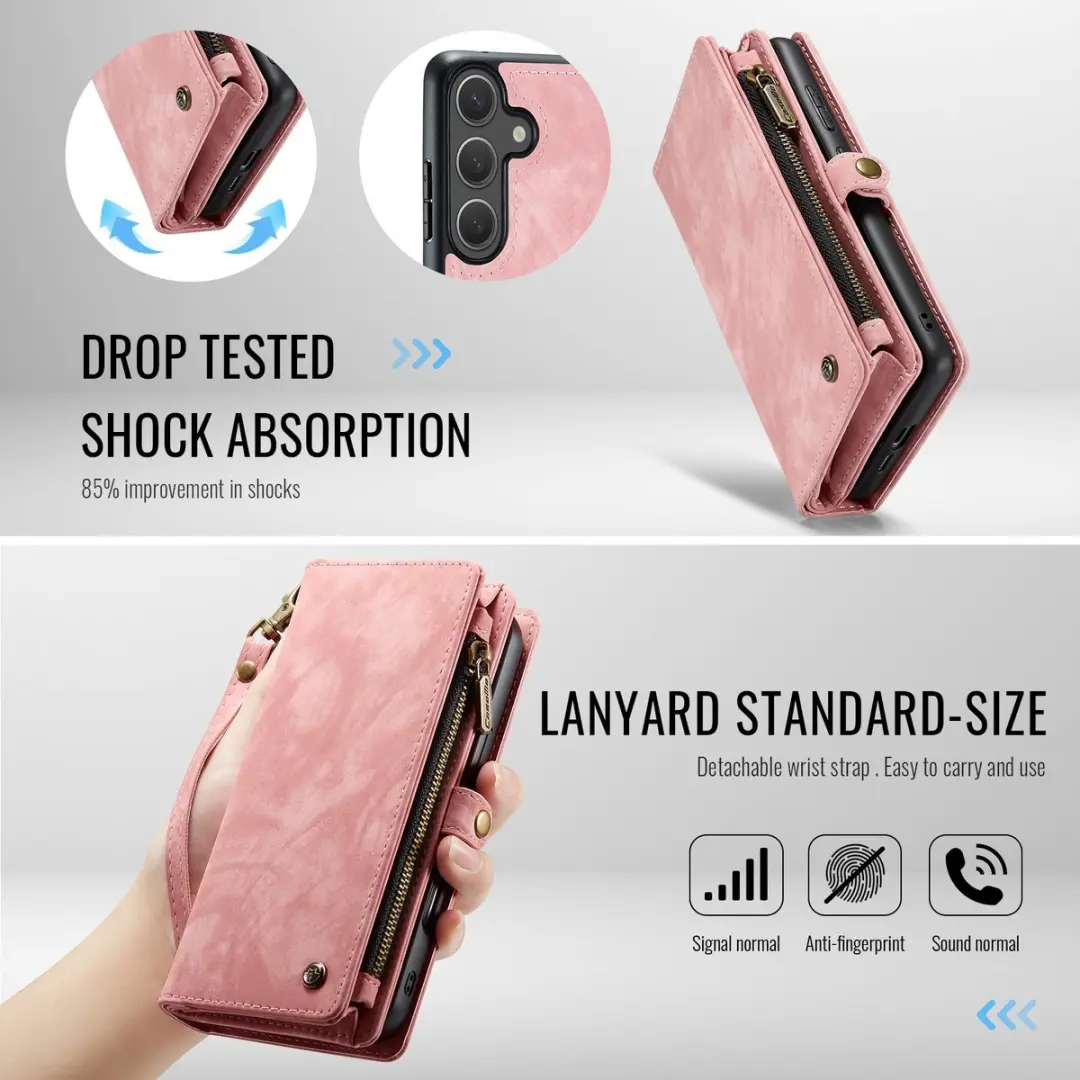 CaseMe 008 Book Case & Portemonnee - Samsung Galaxy S26 Plus - Roze