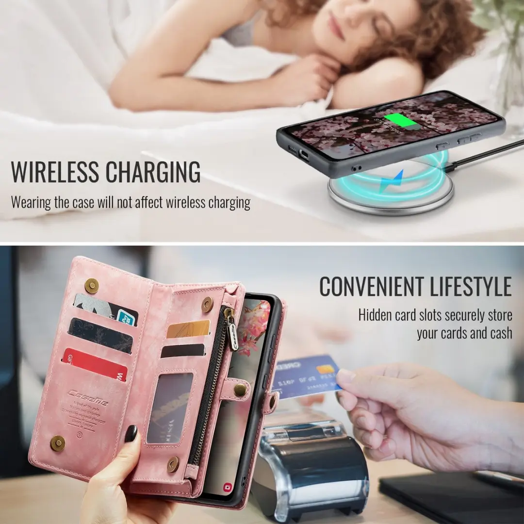 CaseMe 008 Book Case & Portemonnee - Samsung Galaxy S26 Plus - Roze