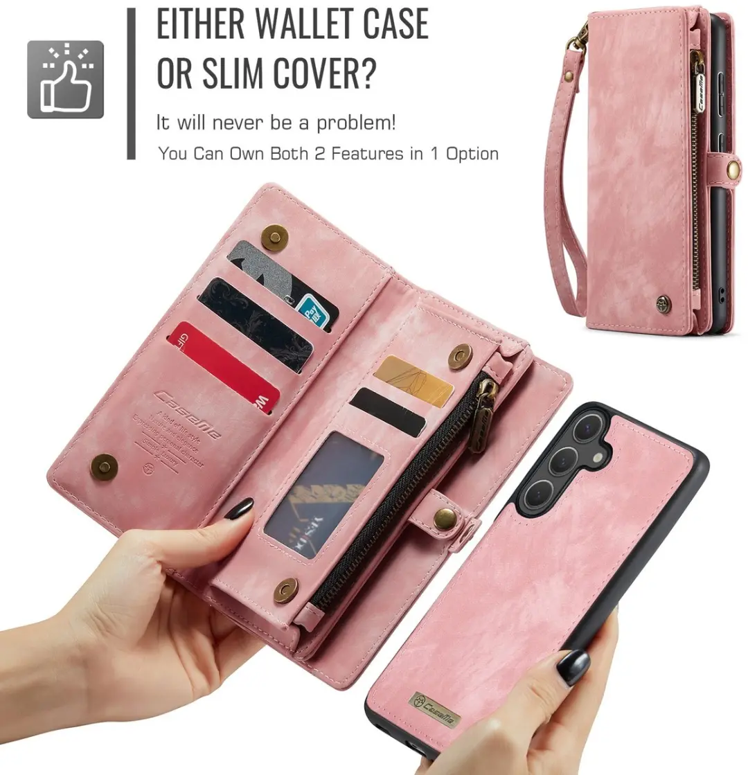CaseMe 008 Book Case & Portemonnee - Samsung Galaxy S26 Plus - Roze
