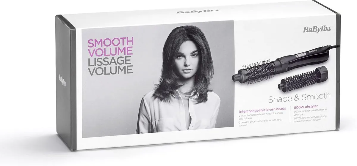Babyliss Shape & Smooth AS82E Föhnborstel - 38mm Keramisch - 2 Temperaturen - Zwart - afbeelding 6 van 6