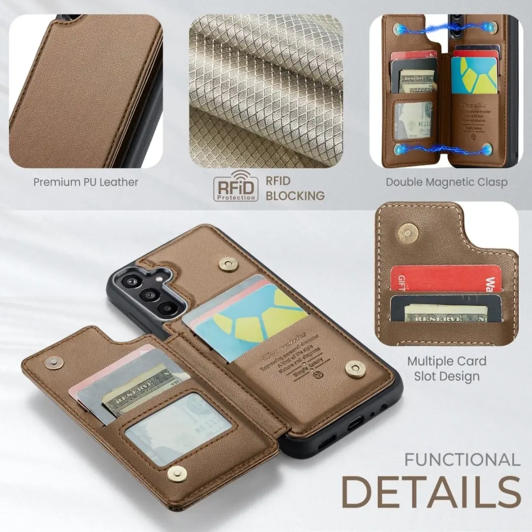 Caseme C22 Hoesje Samsung Galaxy A16 - Bruin - afbeelding 6 van 6
