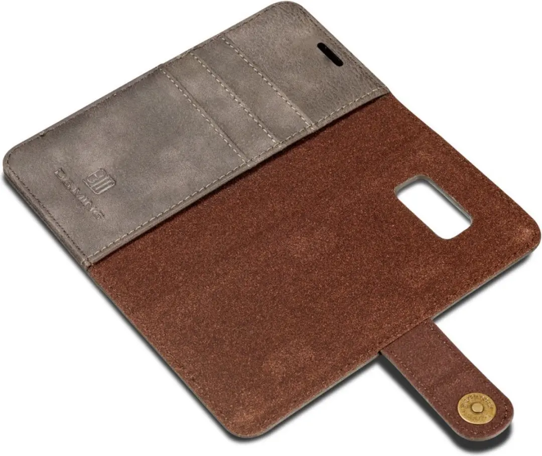 DG.MING Hoesje Samsung Galaxy S8 - Book Case Grijs - 3 Pasjes