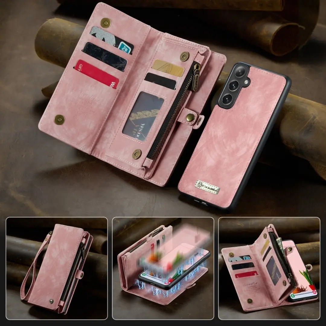 Caseme 008 Book Case & Back Cover Samsung Galaxy S25 - Roze
