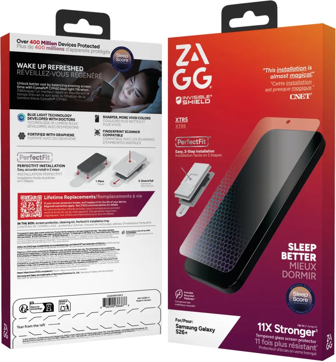 ZAGG InvisibleShield Glass XTR5 Samsung Galaxy S26+ - Blauw Lichtfilter