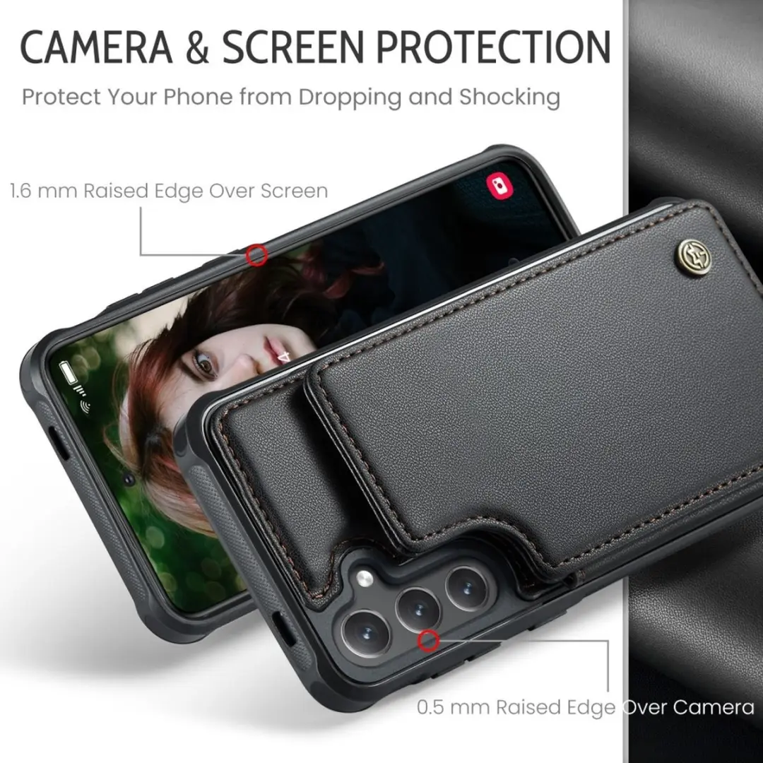 Caseme C22 Hoesje Samsung Galaxy S25 Plus - Zwart - 5 Pasjes - afbeelding 6 van 6