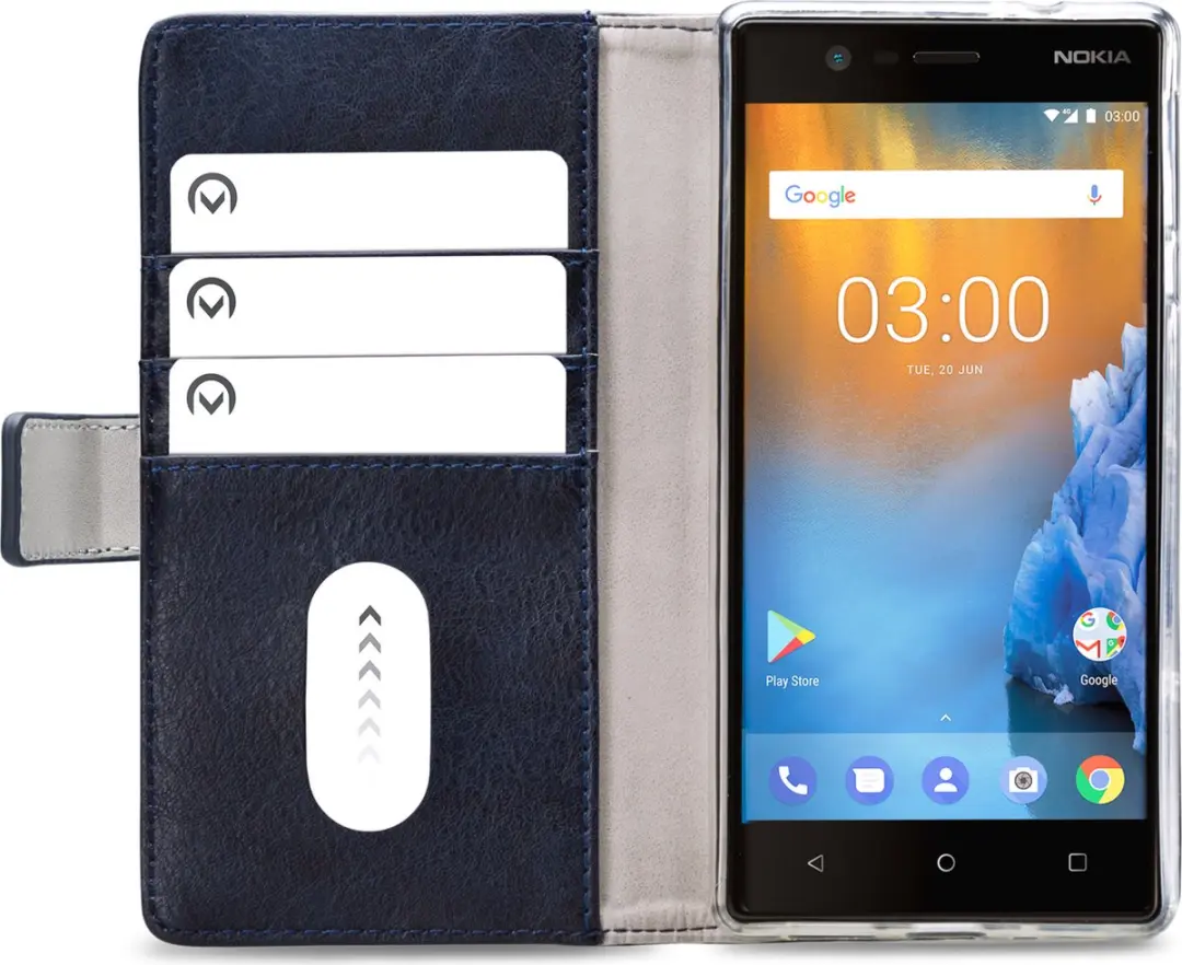 Mobilize Elite Gelly Bookcase Hoesje Nokia 3 - Blauw