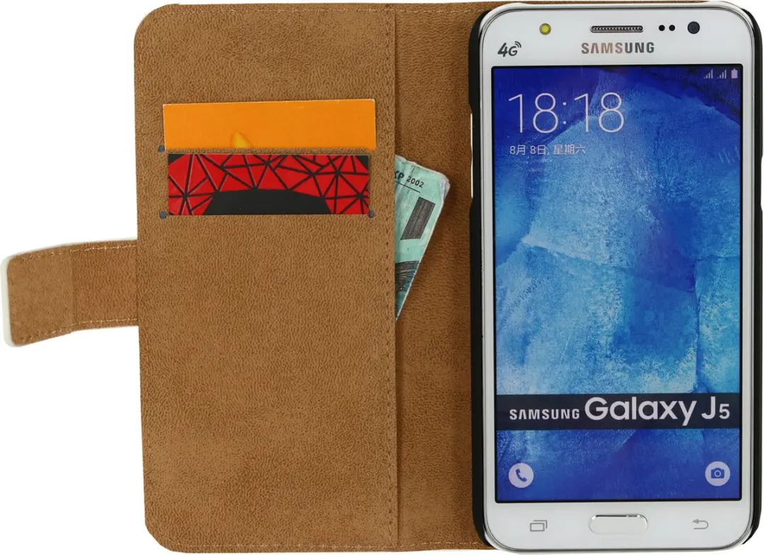 Mobilize Classic Wallet Bookcase Samsung Galaxy J5 (2015) - 2 Pasjes - Wit