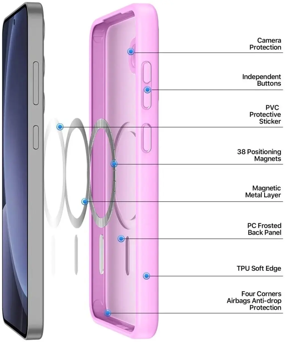 Dux Ducis Yind Serie Telefoonhoesje Samsung Galaxy S25 Plus - Roze - afbeelding 6 van 6