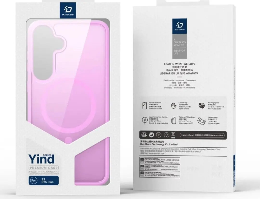 Dux Ducis Yind Serie Telefoonhoesje Samsung Galaxy S25 Plus - Roze