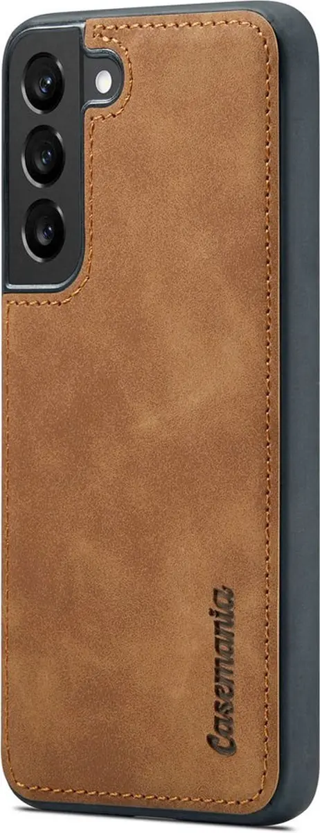 Caseme Bookcase Hoesje Samsung Galaxy S24+ - 4 Stuks - Cognac