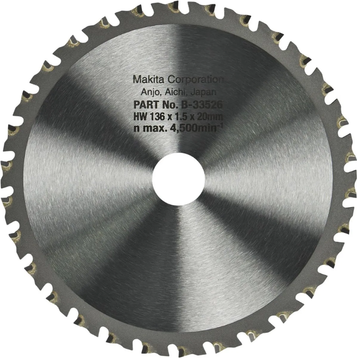 Makita Cirkelzaagblad B-33526 - Ø136mm 30T Zacht Staal