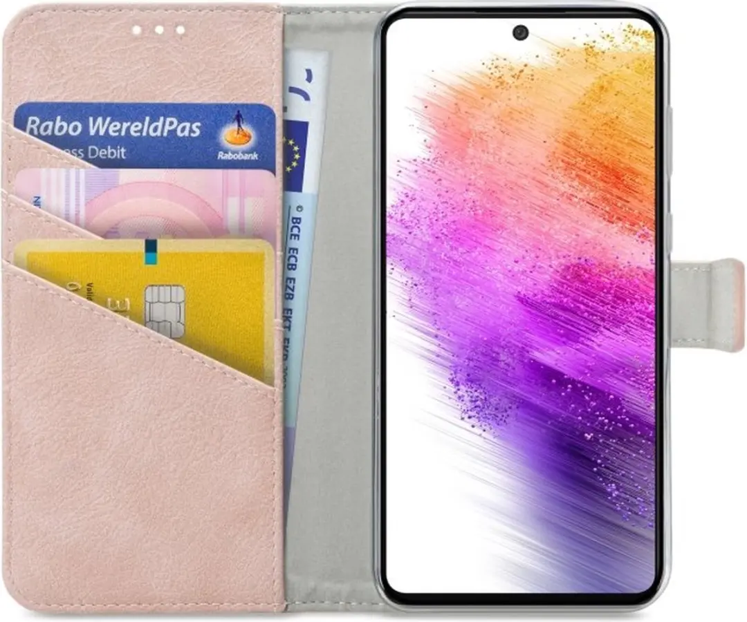 My Style Samsung Galaxy A73 5G Flex Wallet Hoesje - Roze - afbeelding 6 van 6