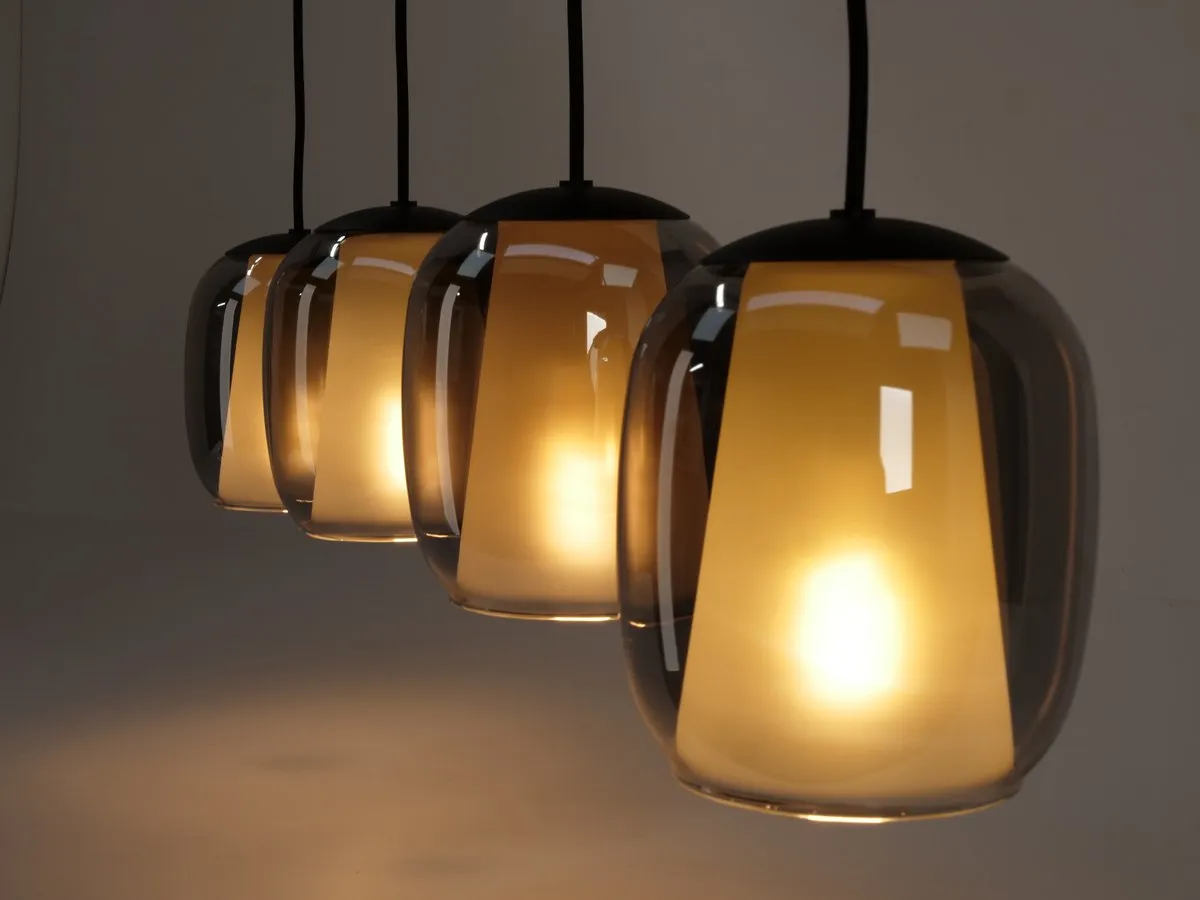 Eglo Ciampino Hanglamp E27 - 5 Lichthoorns - 97,5 cm - Zwart/Grijs