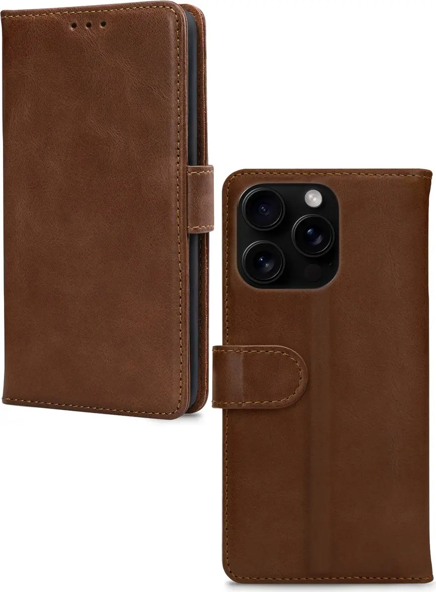 Mobilize iPhone 16 Pro Wallet Bookcase Hoesje - Bruin