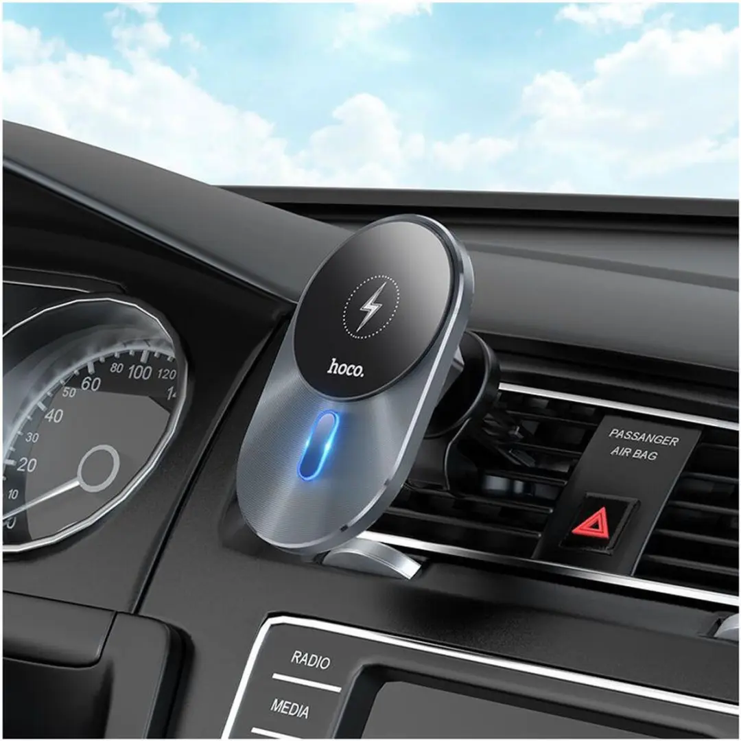 Hoco MagSafe Ventilatierooster Auto 15W CA91 - Zwart
