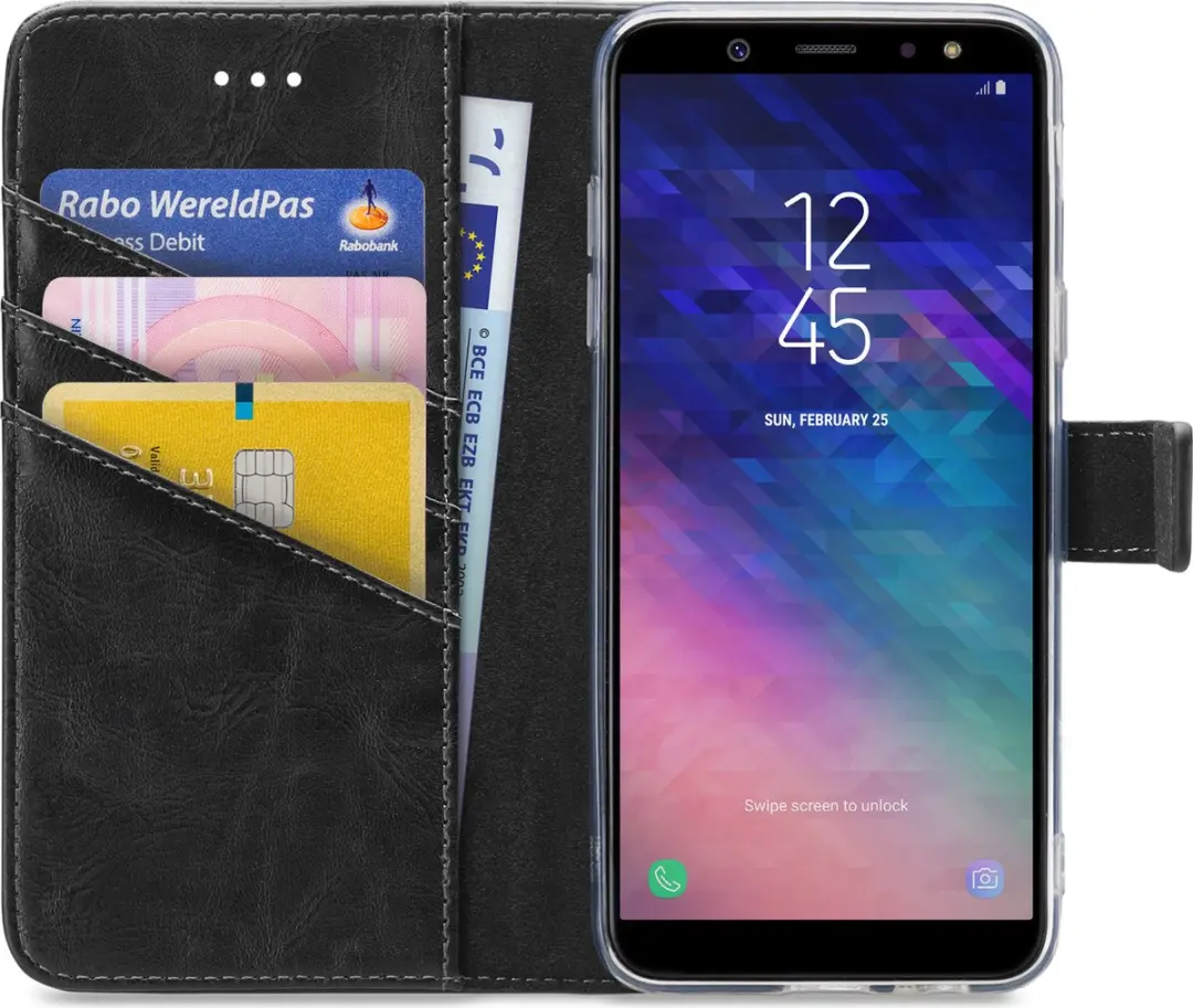 My Style MSFWLT1055 Telefoonhoesje Samsung Galaxy A6 2018 - Zwart