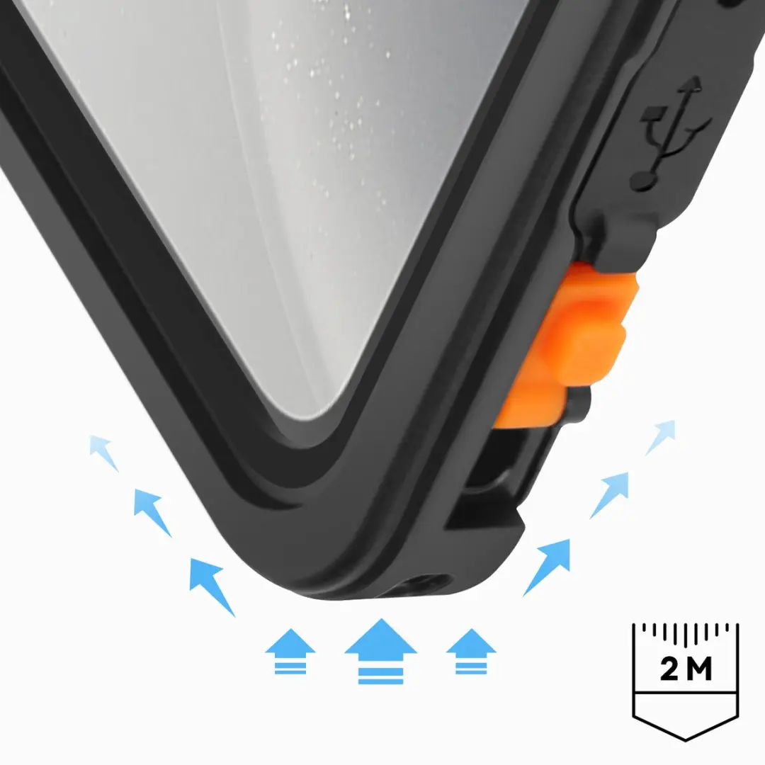 Redpepper BACK-REDP-S24R Hoes Samsung Galaxy S24 - Waterdicht IP68 - Zwart