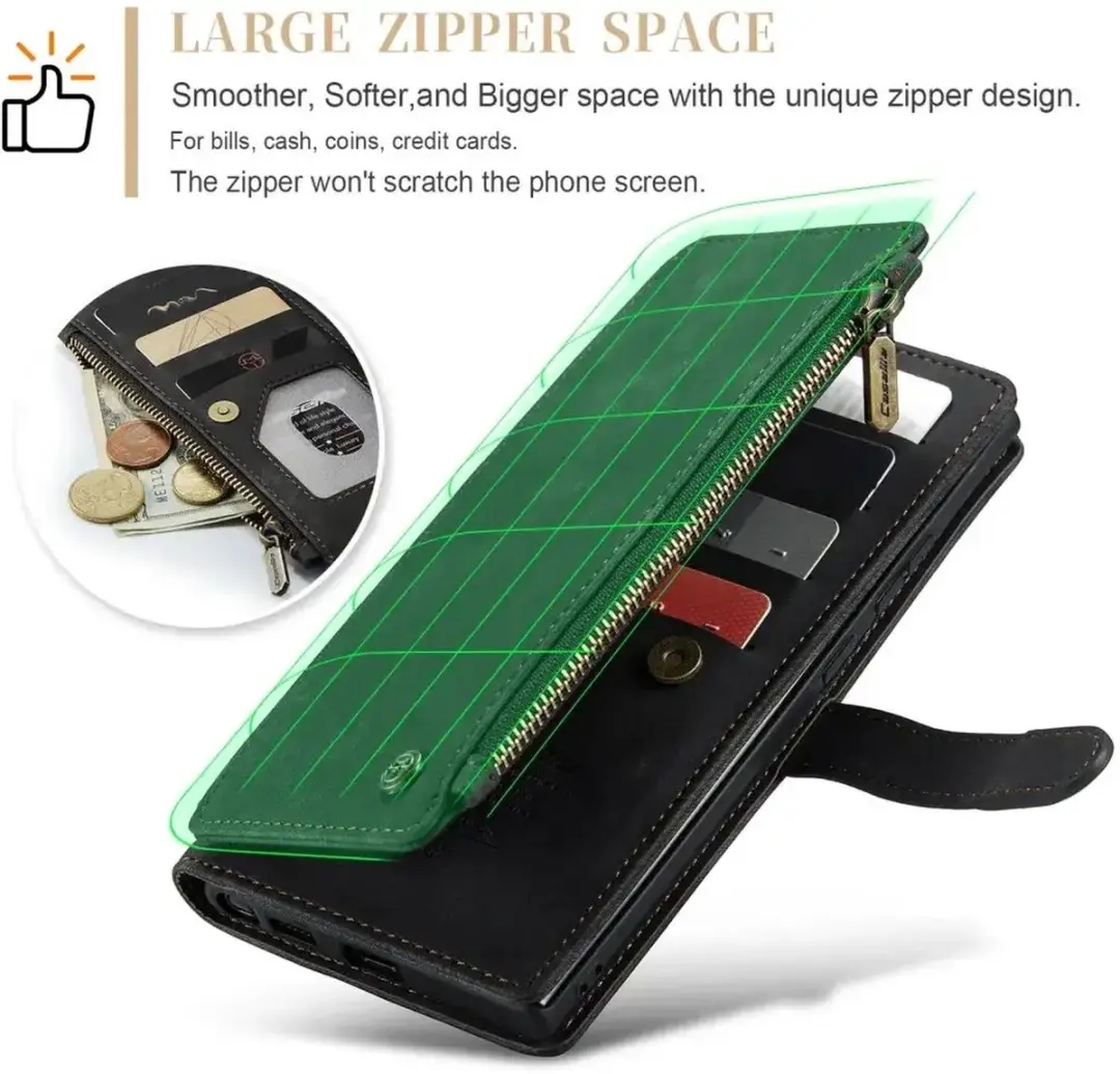 Caseme C30 Hoesje Samsung Galaxy S25 Ultra - Zwart