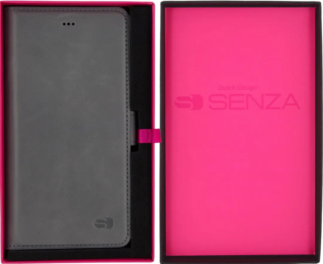 Senza Pure Leather Wallet iPhone 7/8 Plus - 4 Pasjes - Grijs - afbeelding 6 van 6