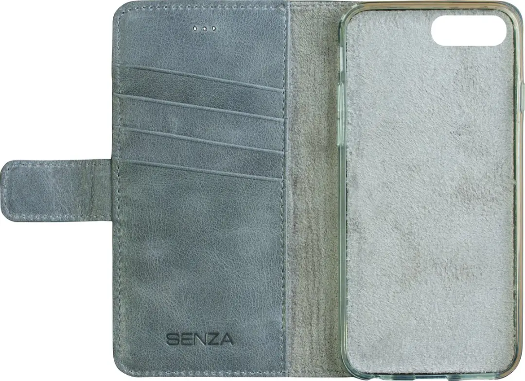 Senza Pure Leather Wallet iPhone 7/8 Plus - 4 Pasjes - Grijs