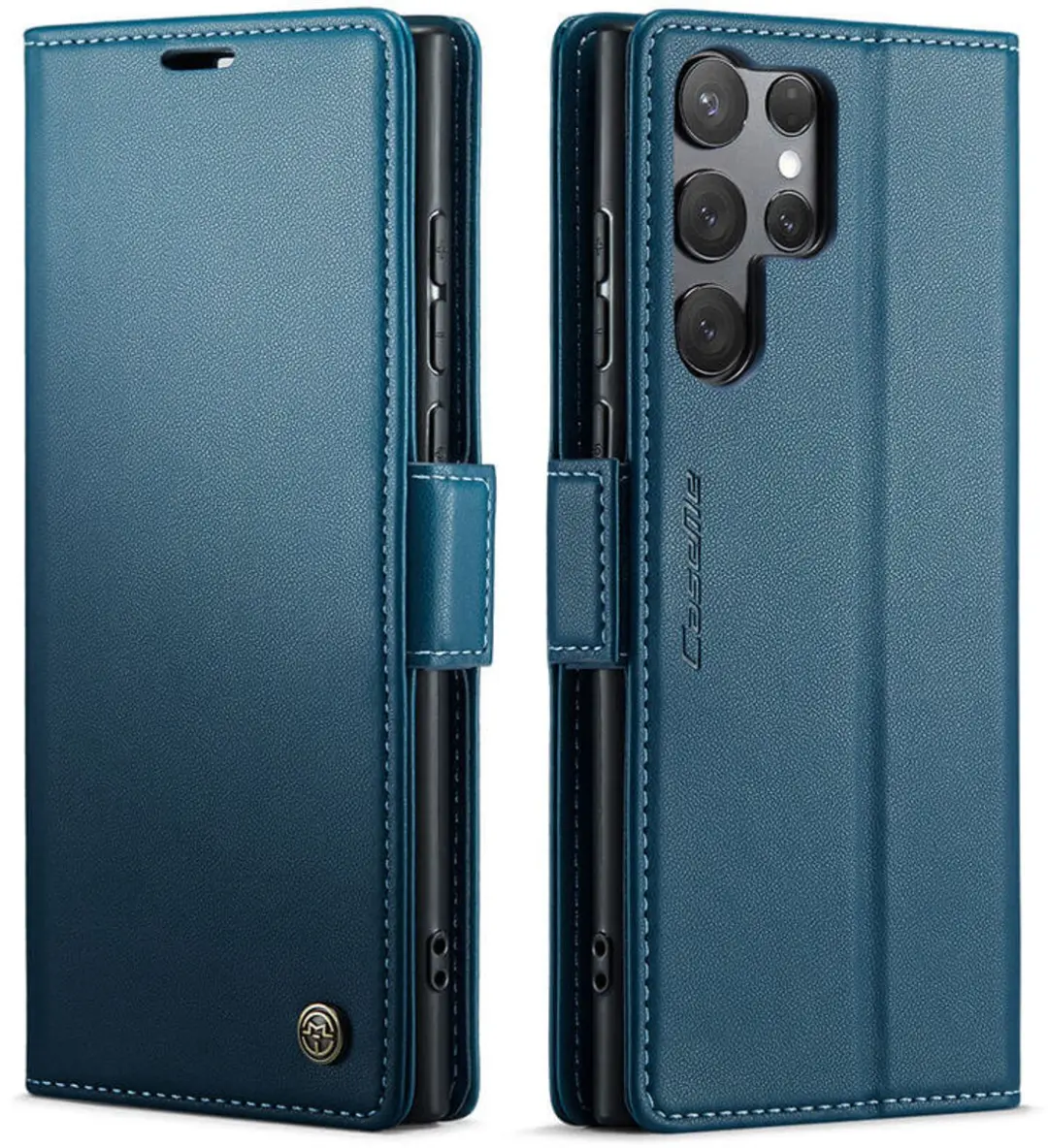 Caseme Wallet Case met Magneetsluiting - Blauw - voor Samsung Galaxy S25 Ultra