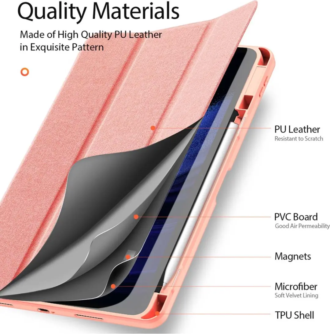 Dux Ducis Domo Tri-fold Tablethoes Xiaomi Pad 6/6 Pro SH00064384 - Roze