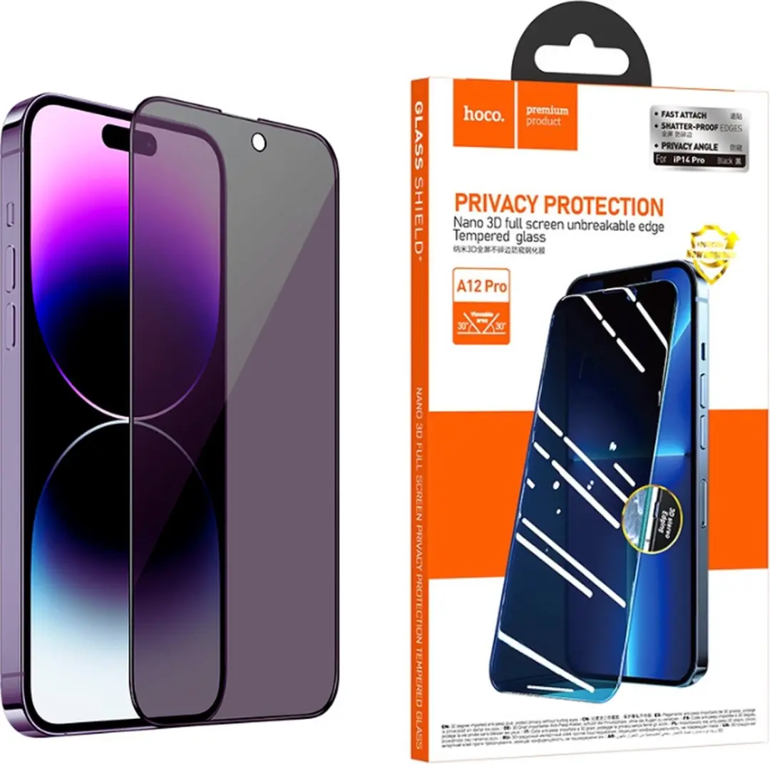 Hoco Privacy Screenprotector iPhone 14 Pro