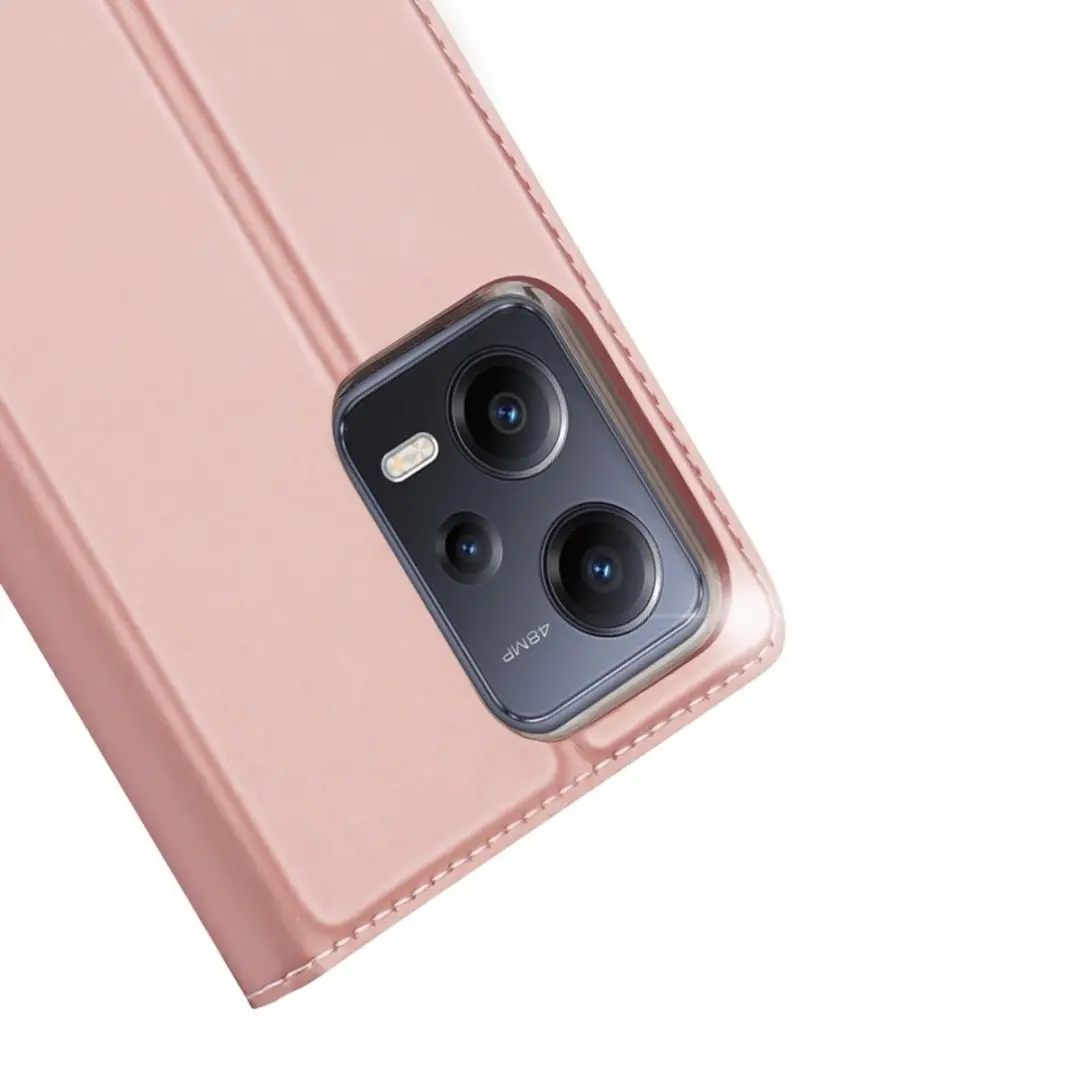 Dux Ducis Slim Bookcase Hoesje Xiaomi Poco X5 - Rose Goud - afbeelding 3 van 6
