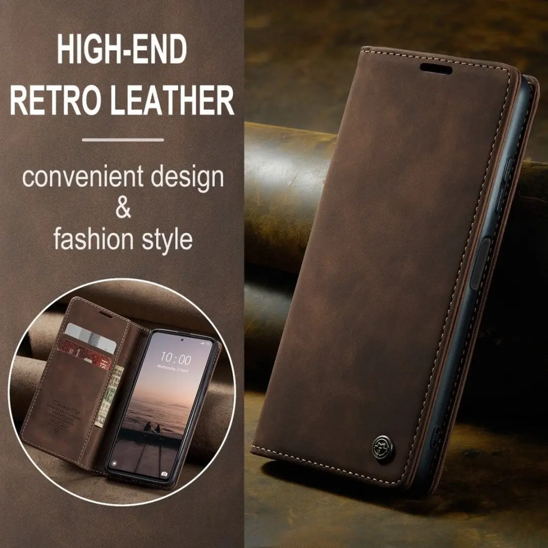 Caseme 013 Xiaomi Redmi Note 12 Pro+ Hoesje - 2 Pasjes - Coffee - afbeelding 6 van 6