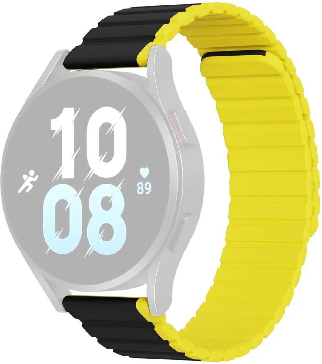 Dux Ducis LD Strap Smartwatchband 22mm - Zwart/Geel
