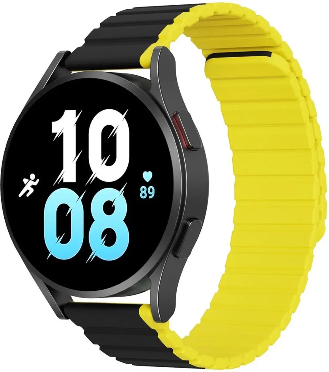 Dux Ducis LD Strap Smartwatchband 22mm - Zwart/Geel